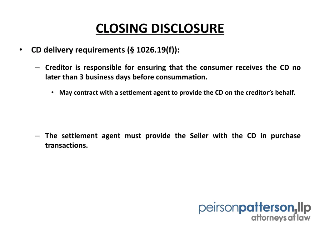 closing disclosure