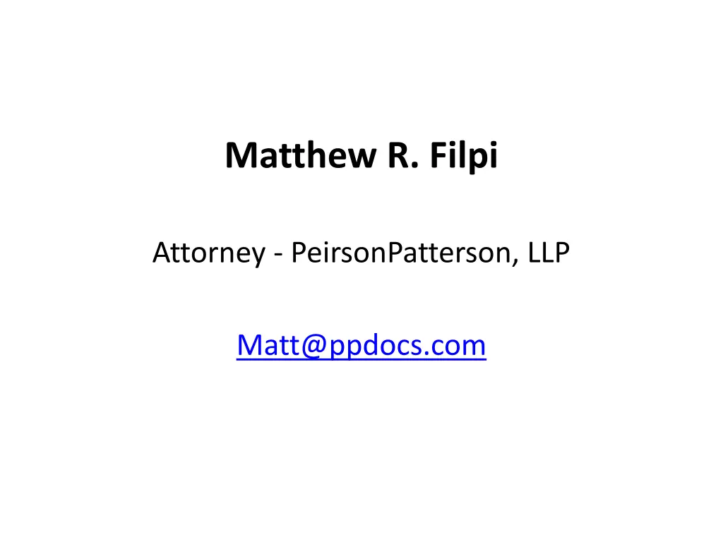 matthew r filpi