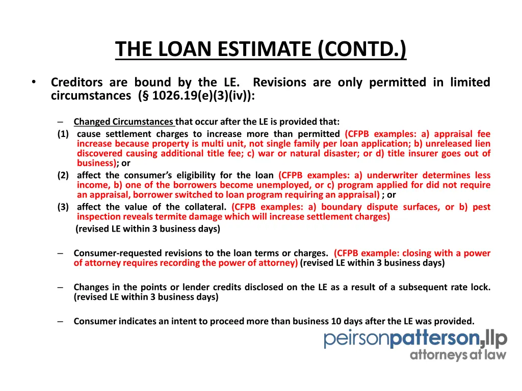 the loan estimate contd 1