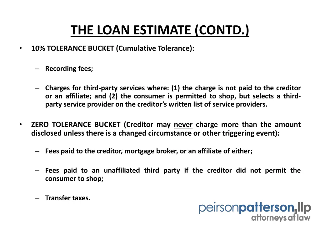 the loan estimate contd 3