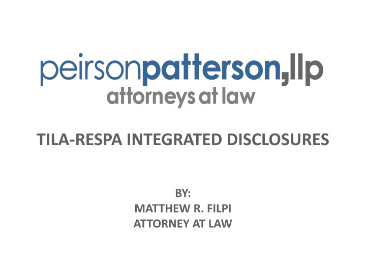 tila respa integrated disclosures