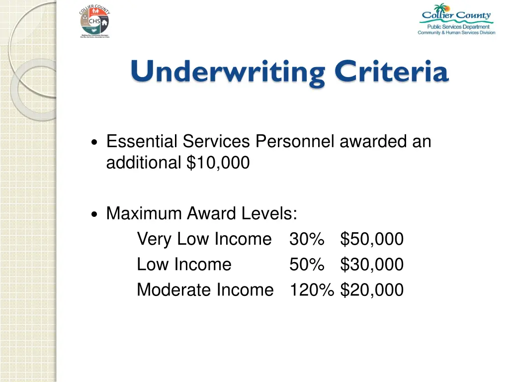 underwriting criteria 1