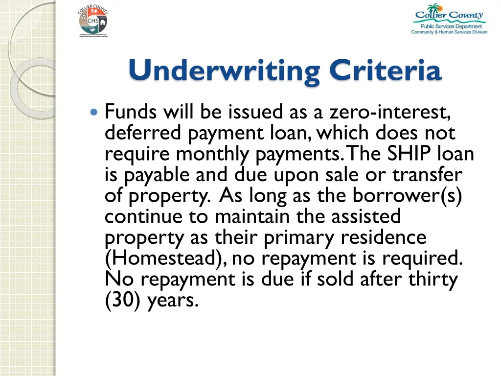 underwriting criteria 3