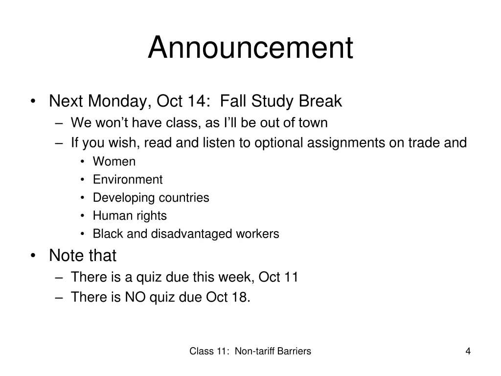 announcement