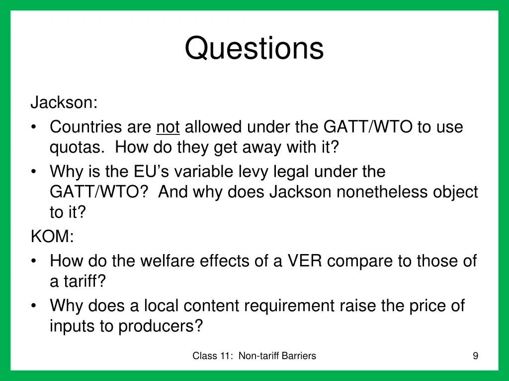 questions