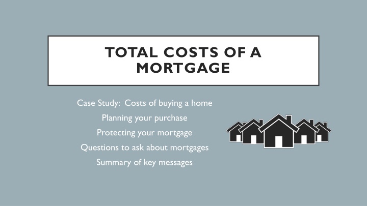 total costs of a mortgage