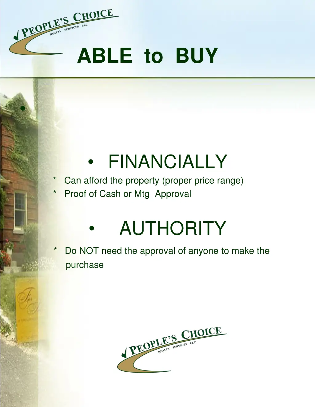 able to buy