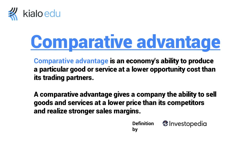 comparative advantage comparative advantage