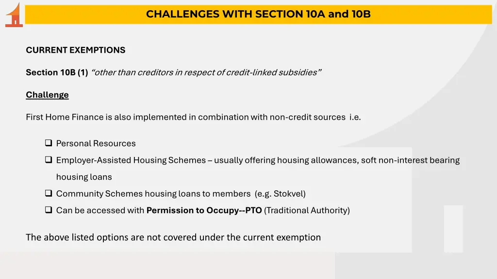 challenges with section 10a and 10b