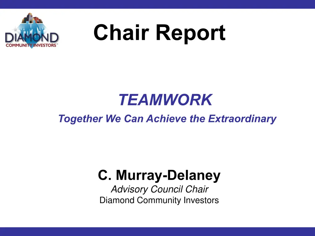 chair report