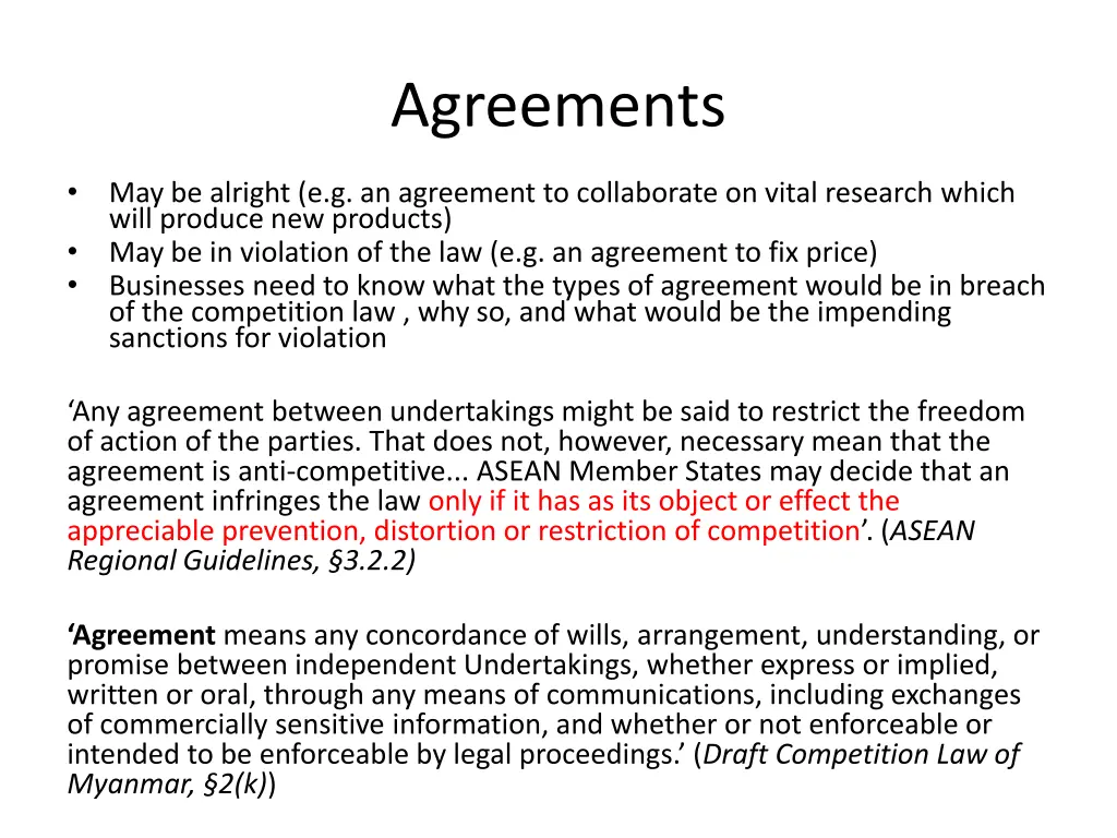 agreements