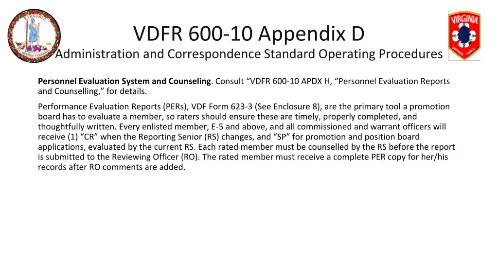 vdfr 600 10 appendix d administration 17
