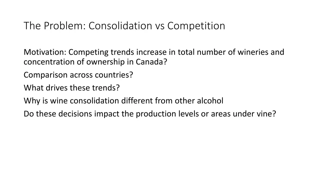 the problem consolidation vs competition