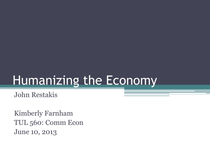 humanizing the economy john restakis