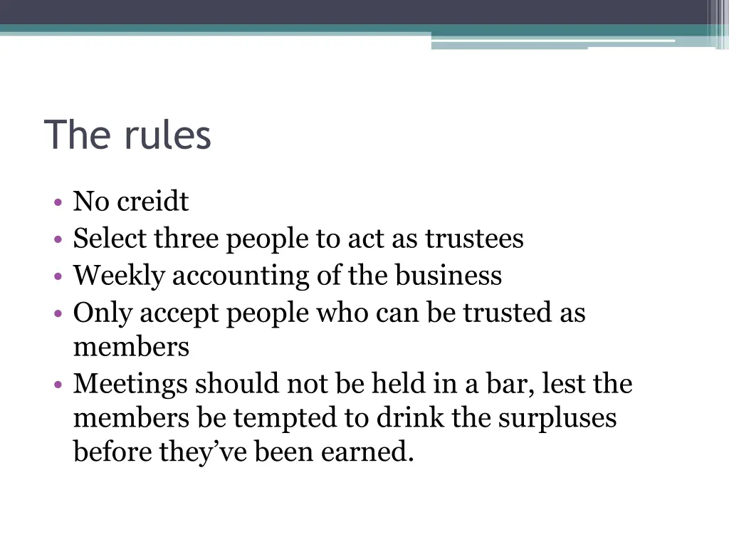 the rules