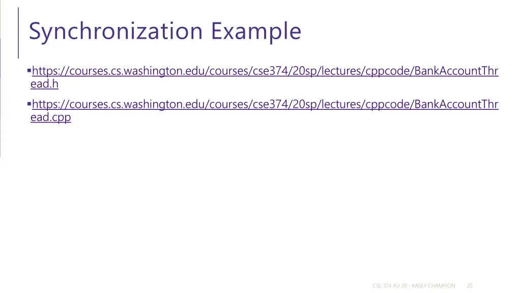 synchronization example