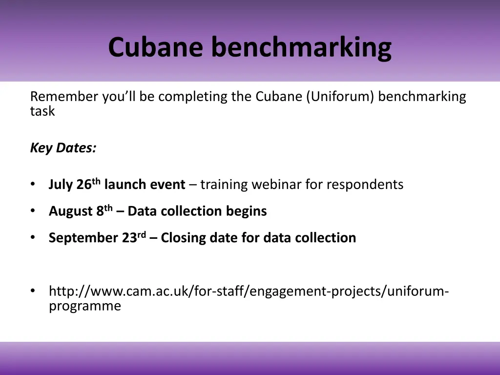 cubane benchmarking