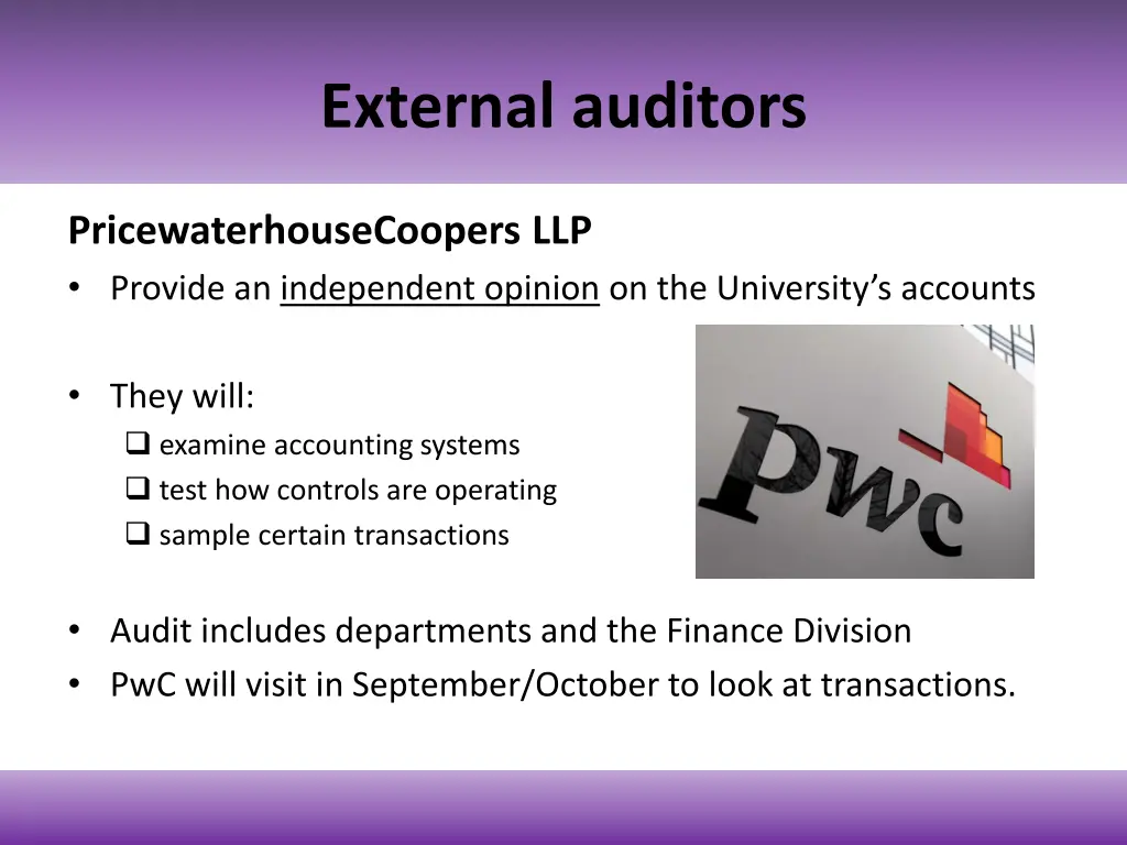 external auditors