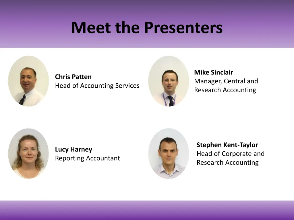 meet the presenters