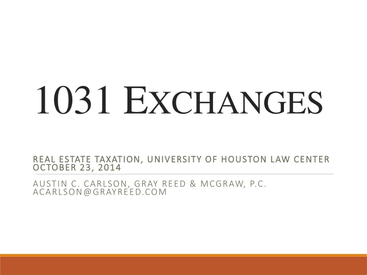 1031 e xchanges