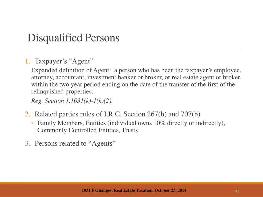 disqualified persons