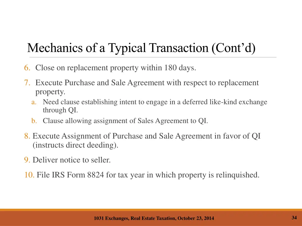 mechanics of a typical transaction cont d