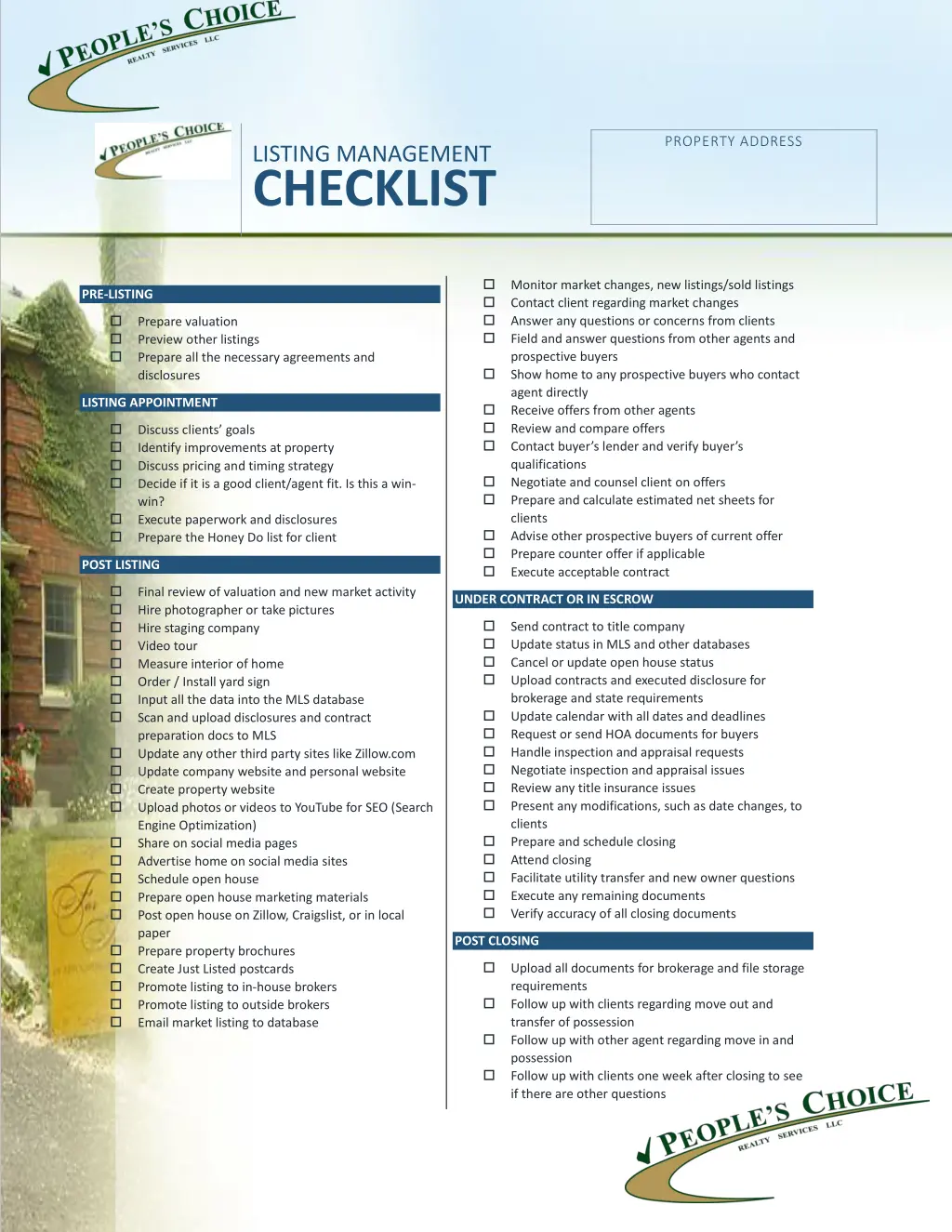 property address
