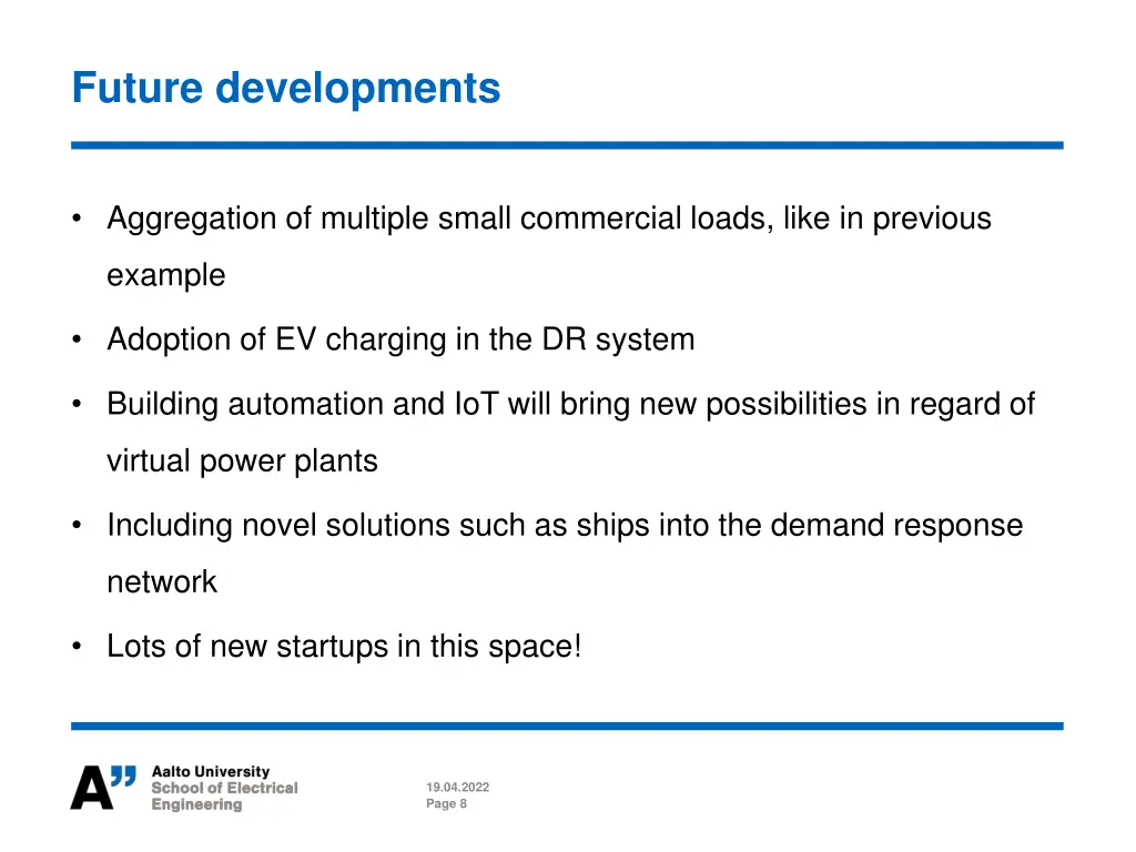 future developments