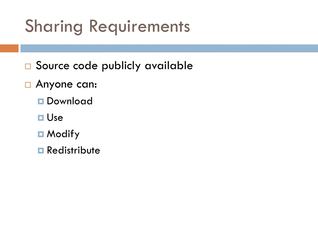 sharing requirements