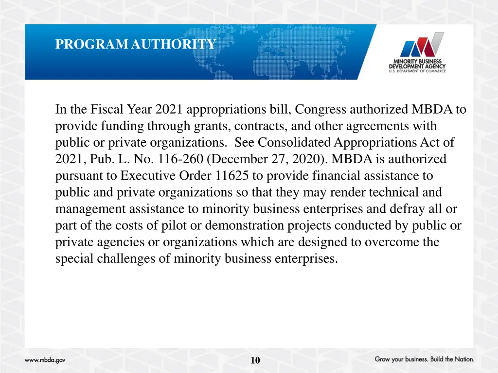 program authority