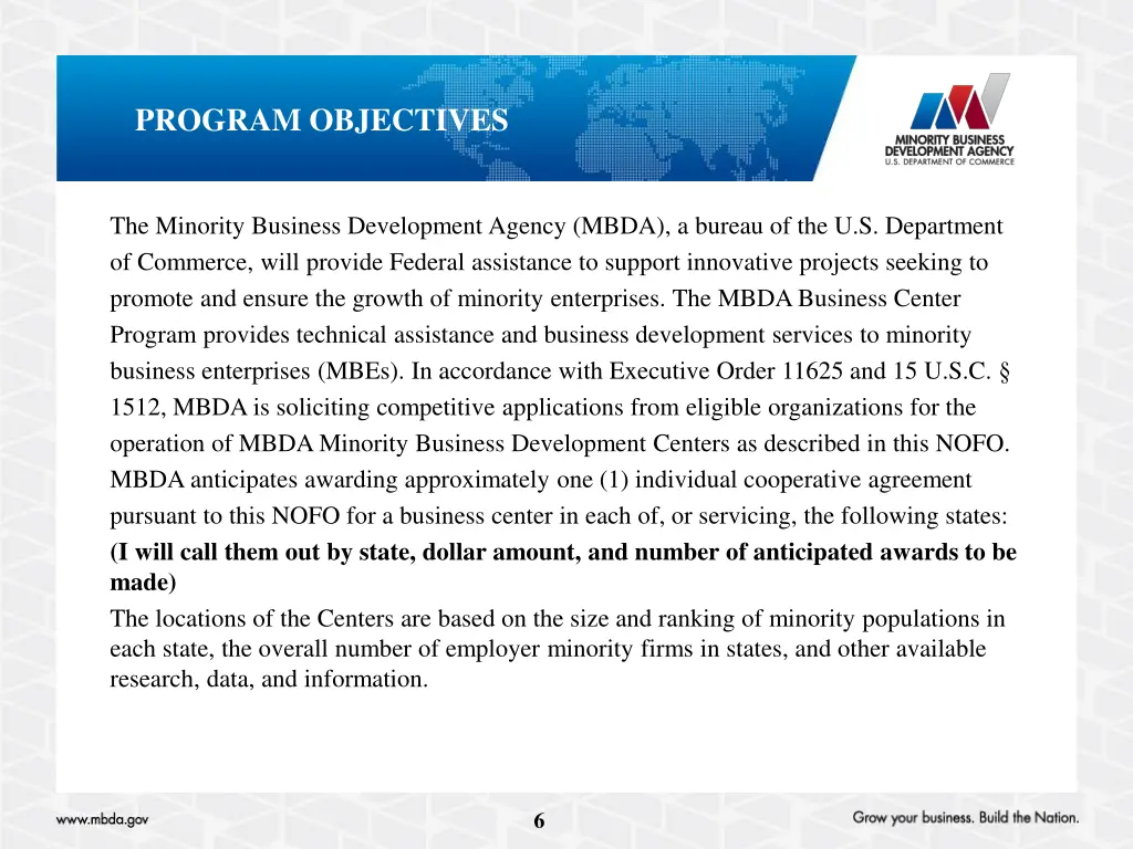 program objectives