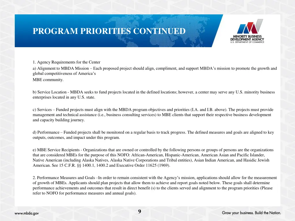 program priorities continued 1