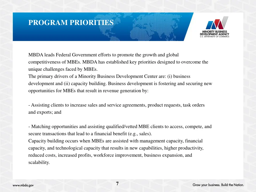 program priorities
