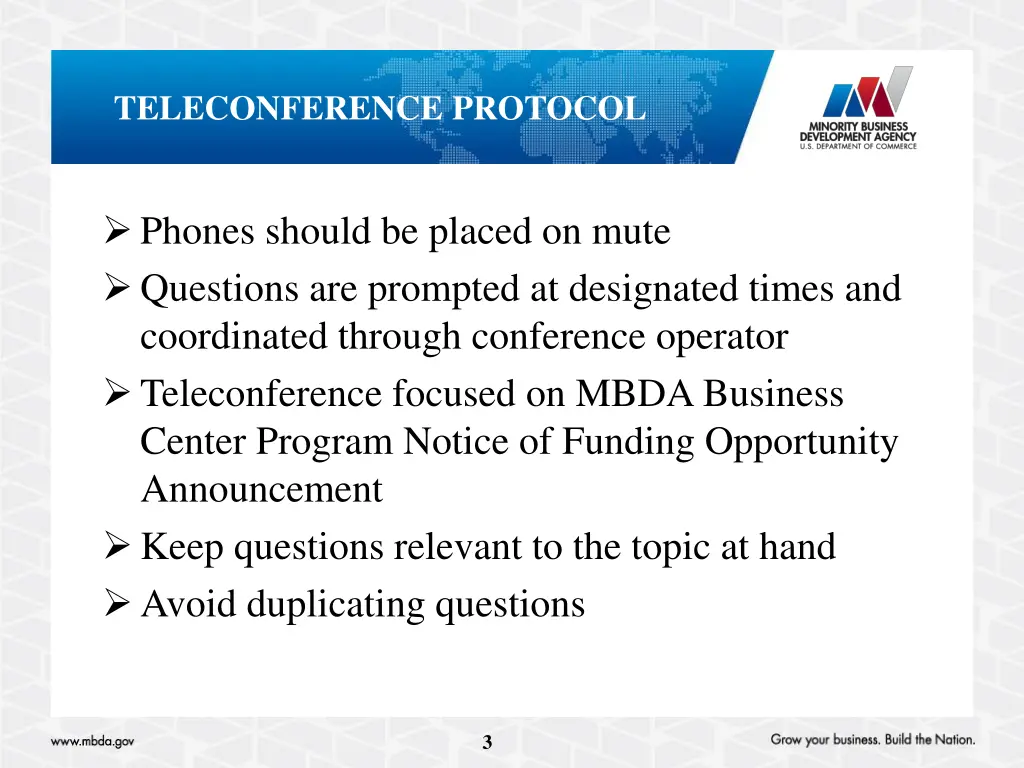 teleconference protocol