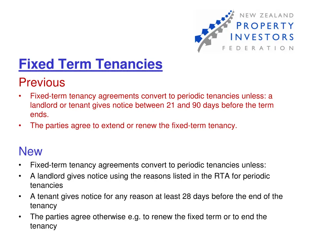 fixed term tenancies previous fixed term tenancy