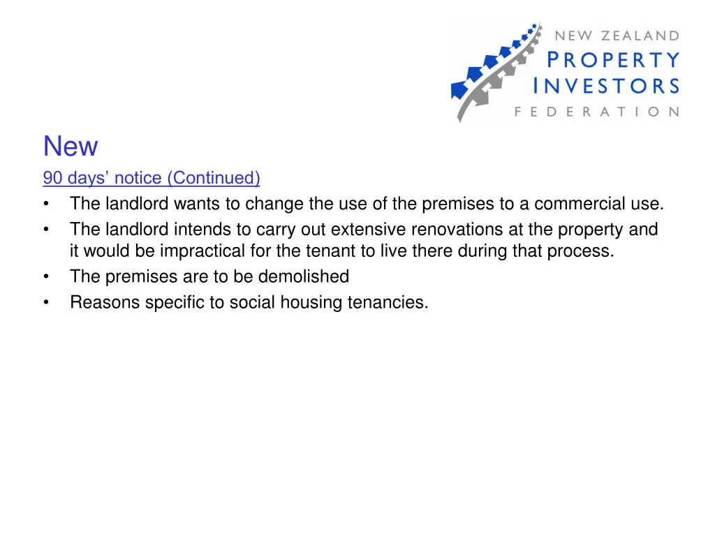 new 90 days notice continued the landlord wants