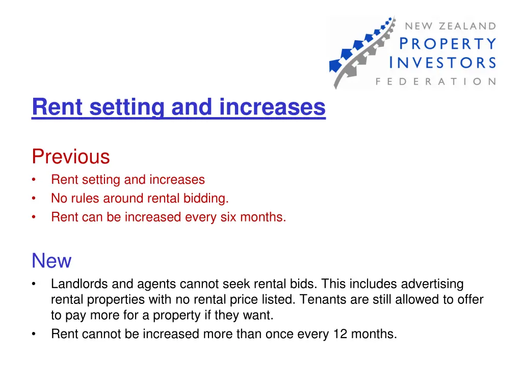 rent setting and increases
