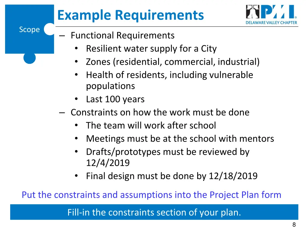 example requirements