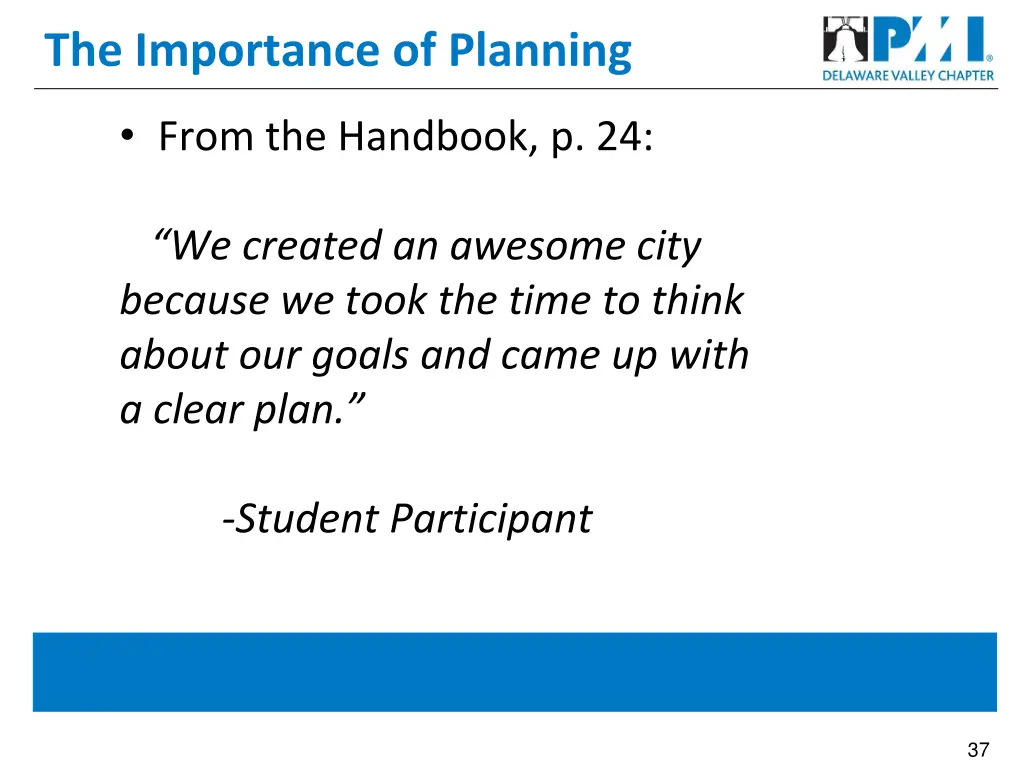 the importance of planning