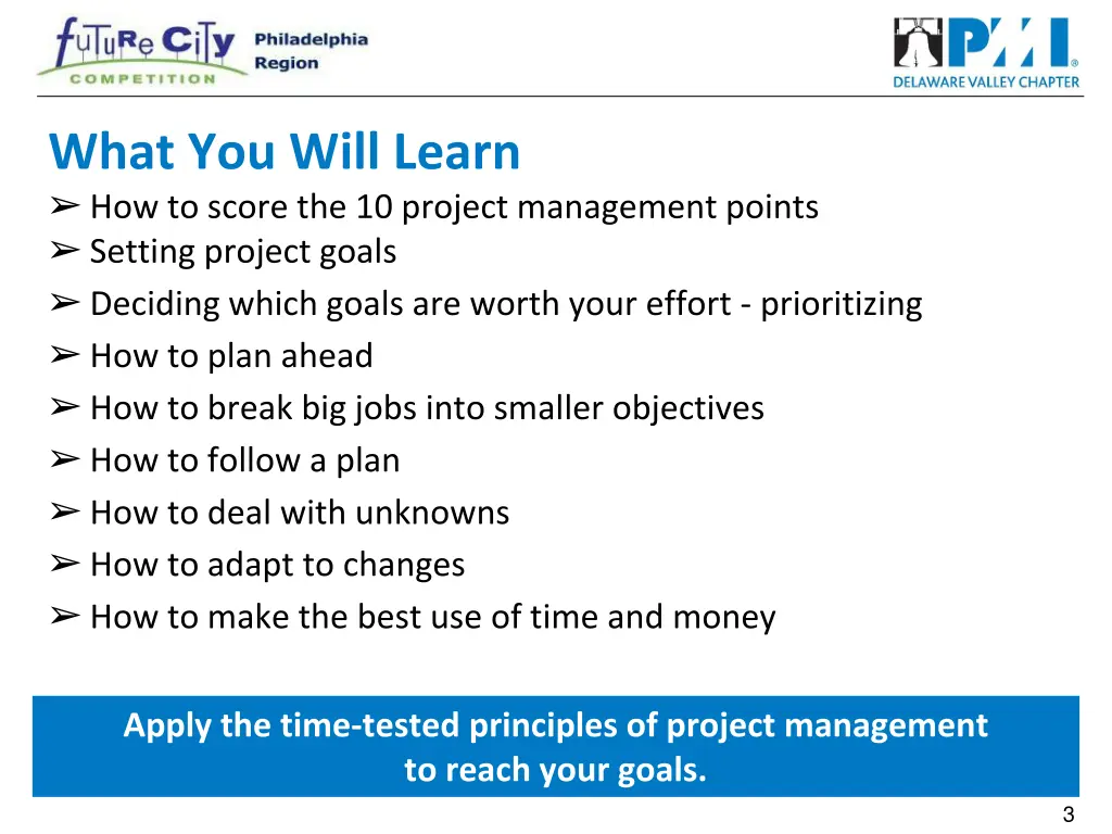 what you will learn how to score the 10 project