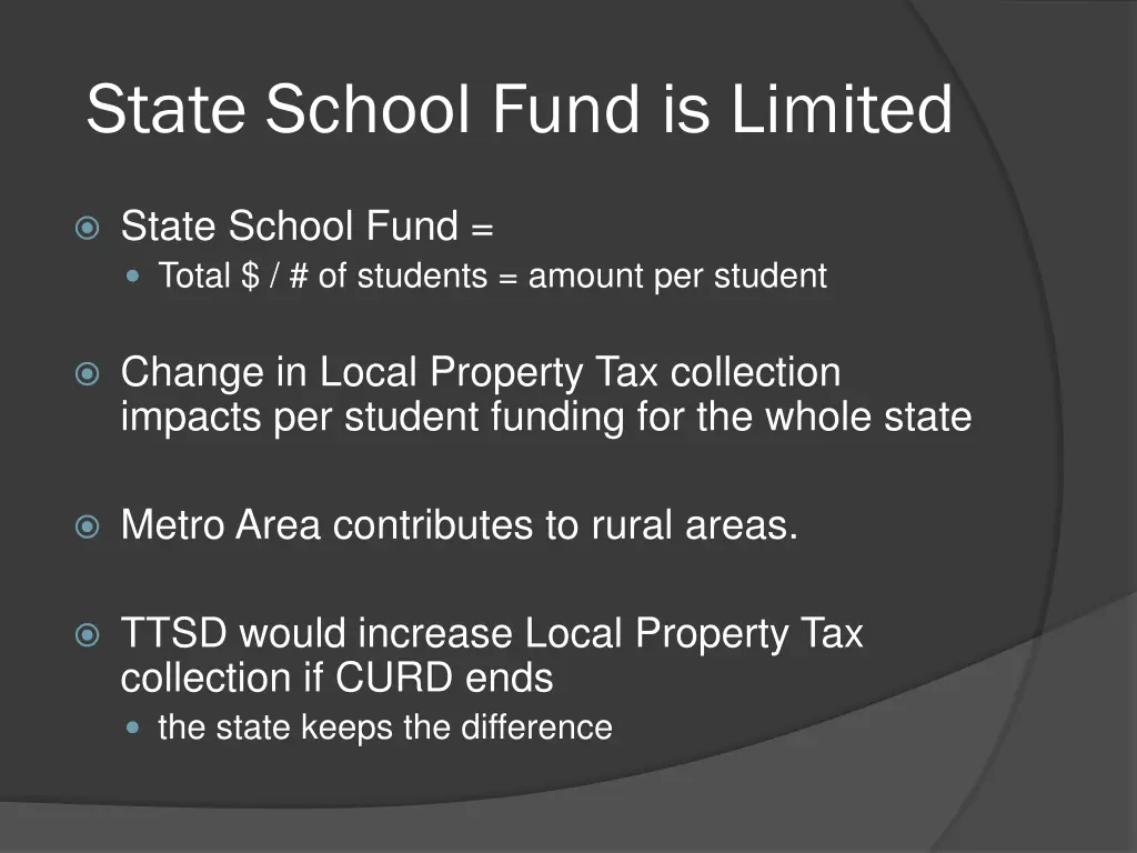 state school fund is limited