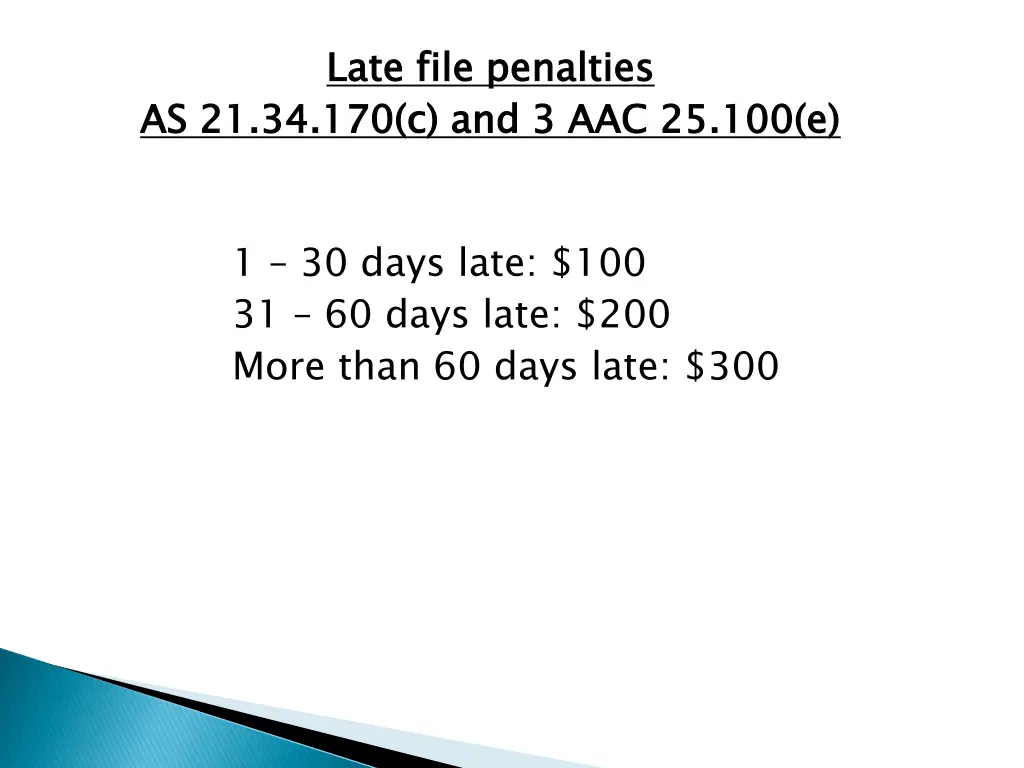 late file penalties