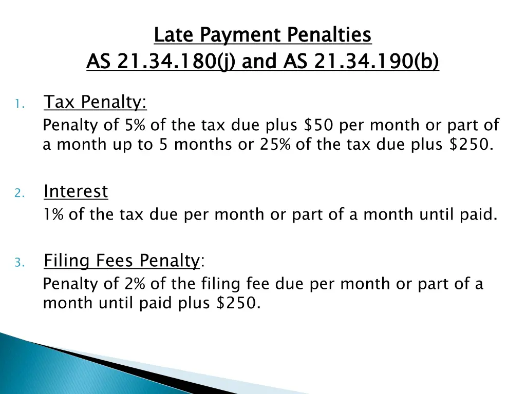 late payment penalties