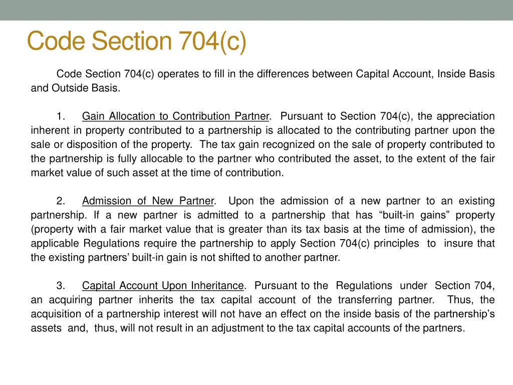 code section 704 c