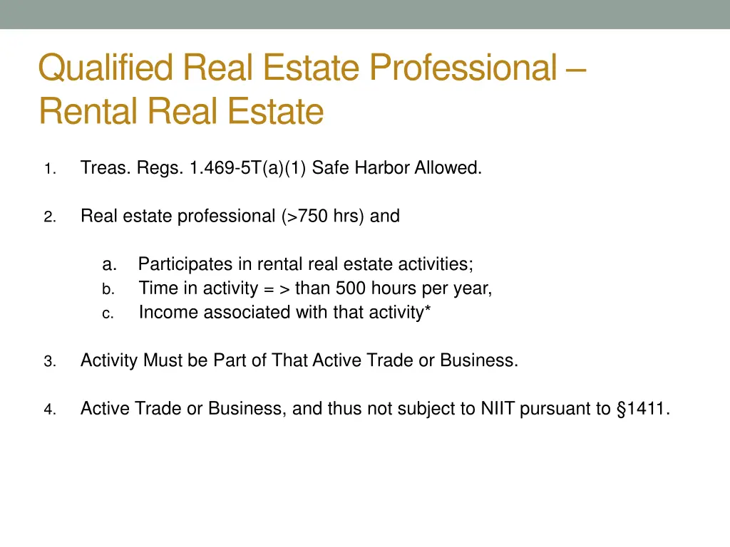 qualified real estate professional rental real
