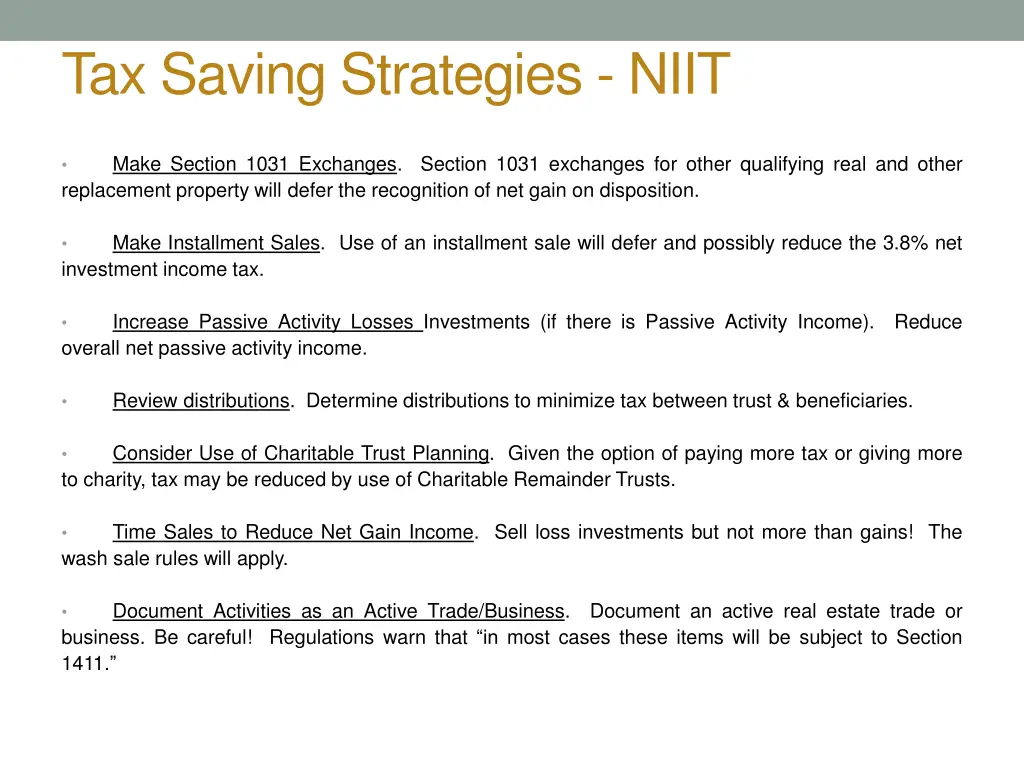 tax saving strategies niit