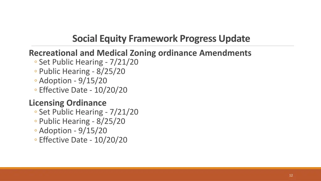 social equity framework progress update 10