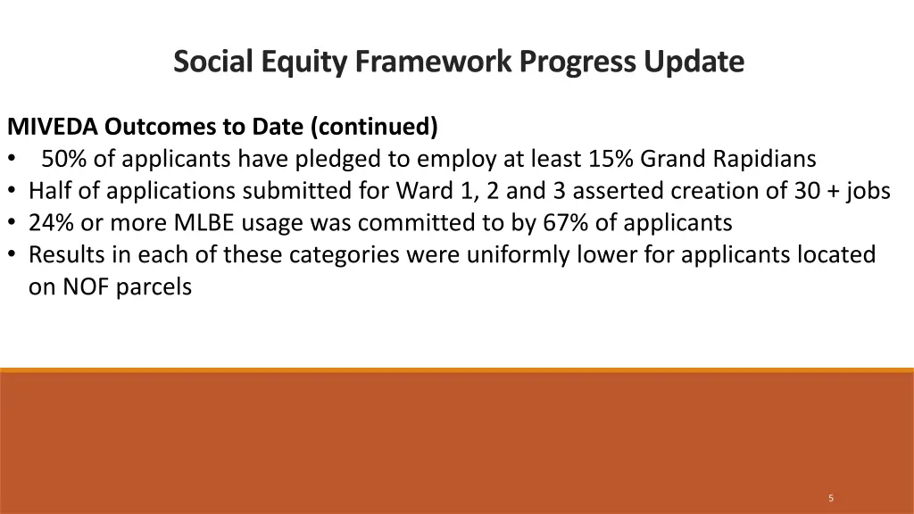 social equity framework progress update 3