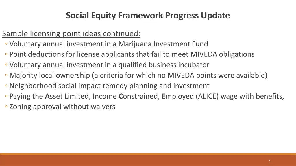 social equity framework progress update 5