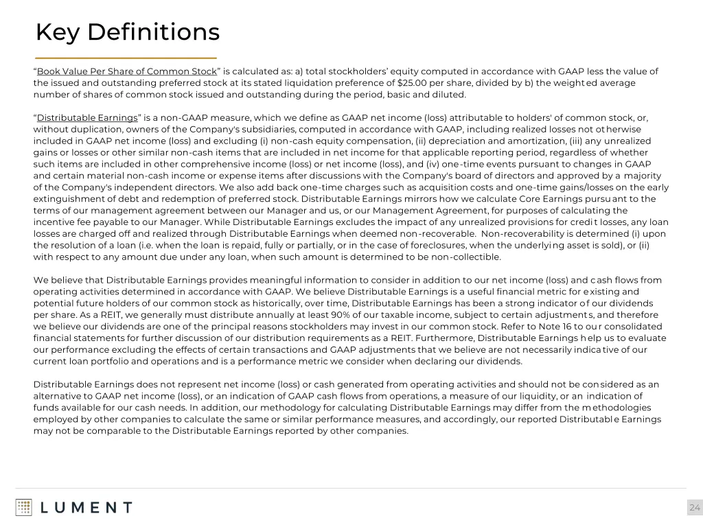 key definitions